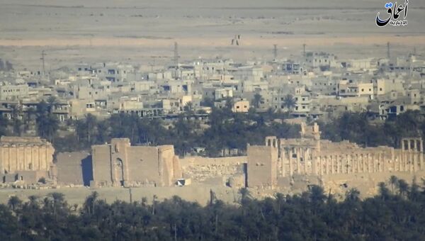 Вид исторической части Пальмиры в сирийской провинции Хомс. 11 декабря 2016