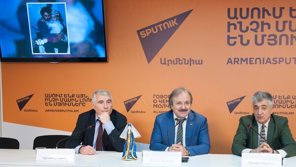 Доктор Казбек Кудзаев на пресс-конференции Sputnik