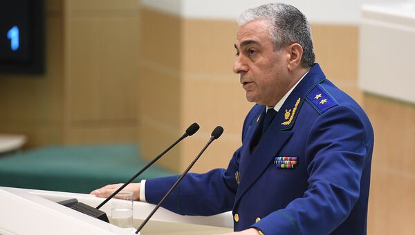 Саак Карапетян, назначенный на должность заместителя генерального прокурора РФ, на заседании Совета Федерации РФ