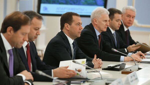Председатель правительства РФ Дмитрий Медведев проводит заседание попечительского совета некоммерческой организации Фонд развития Центра разработки и коммерциализации новых технологий. 14 декабря 2016