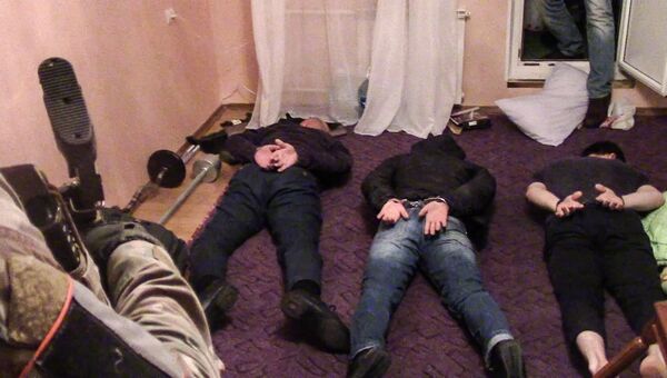 Задержанные члены диверсионно-террористической группы, обезвреженной ФСБ РФ в Москве