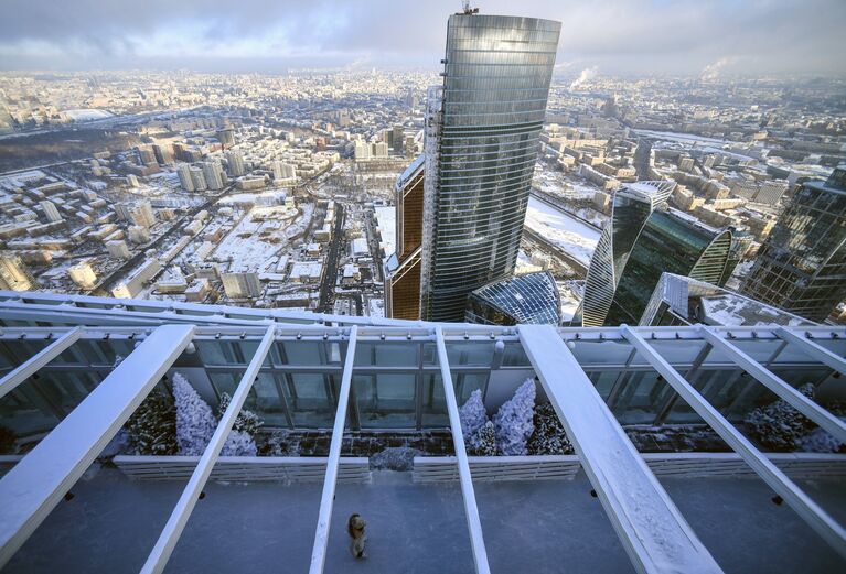 Открытие катка на крыше башни Око ММДЦ Москва-Сити