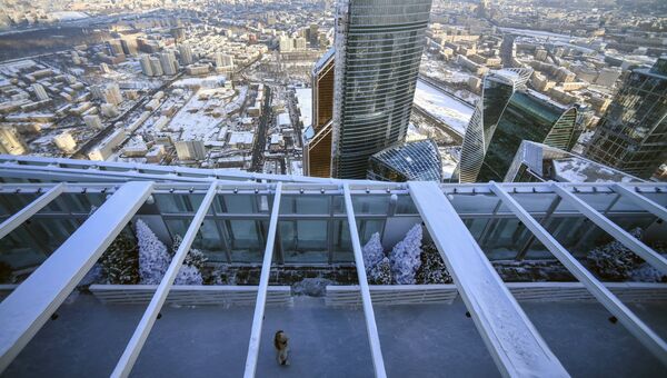 Открытие катка на крыше башни Око ММДЦ Москва-Сити