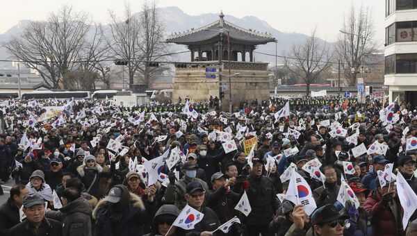 Митинг в Сеуле за импичмент президента Южной Кореи