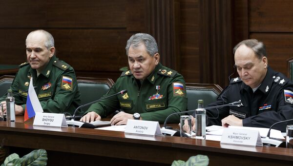 Рабочая встреча министра обороны РФ С. Шойгу и министра обороны Ирана Х. Дехгана