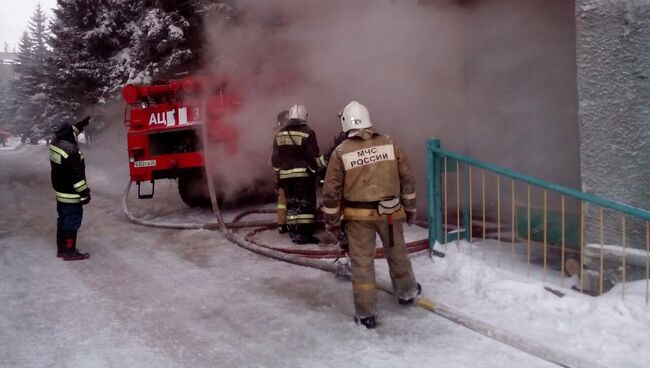 Пожар на радиозаводе в Барнауле. 23 декабря 2016