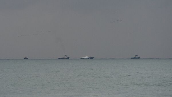 Поисково-спасательные работы у побережья Черного моря, где потерпел крушение самолет Минобороны РФ Ту-154