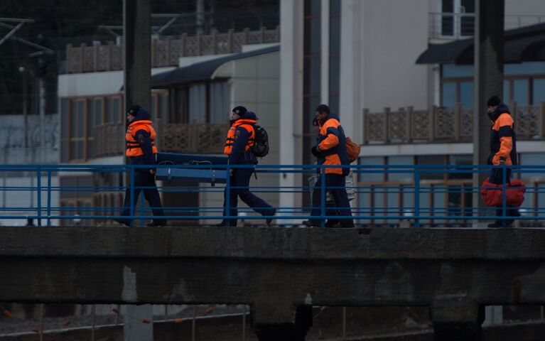 Поисково-спасательные работы у побережья Черного моря, где потерпел крушение самолет Минобороны РФ Ту-154. 26 декабря 2016