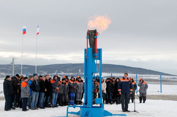 Запуск газопровода Кубань - Крым Запуск газопровода Кубань - Крым
