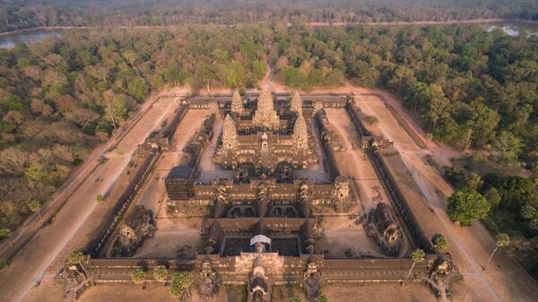 Ангкор-Ват с высоты птичьего полета, Камбоджа