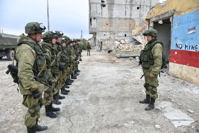 Работа инженеров Международного противоминного центра Вооруженных Сил России в освобожденном Алеппо