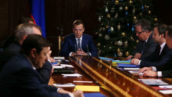 Дмитрий Медведев проводит совещание с вице-премьерами правительства РФ. 29 декабря 2016
