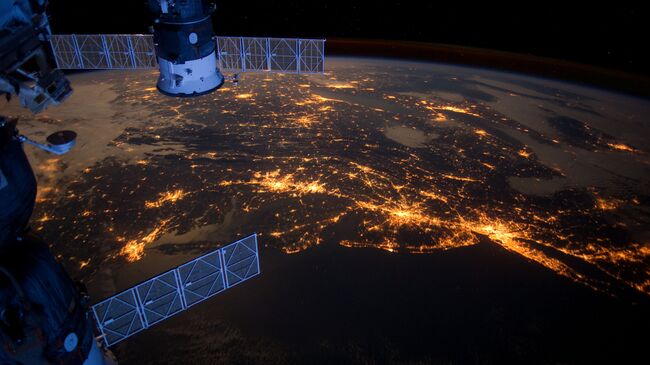Вид с МКС на Землю. Архивное фото