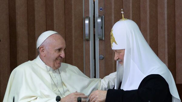 Встреча патриарха Московского и всея Руси Кирилла с папой римским Франциском в Гаване