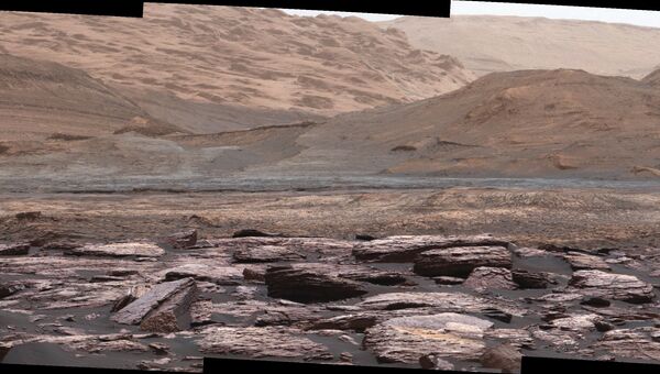 Фиолетовые булыжники, открытые марсоходом Curiosity