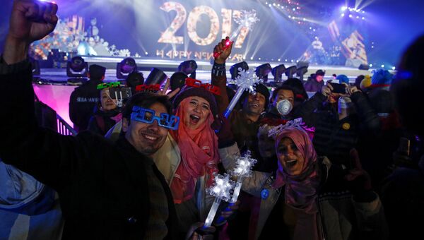 Празднование Нового года в Пекине, Китай