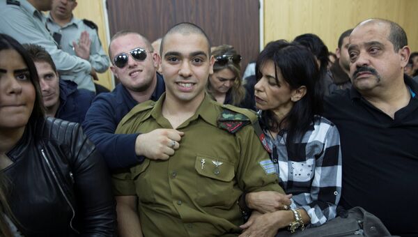 Израильский солдат Элор Азария во время суда над ним, 4 января 2017