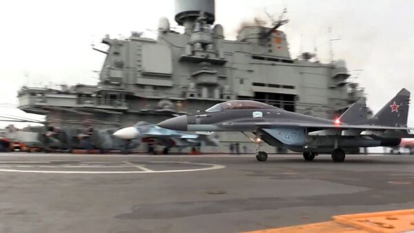 Боевая работа авиации ТАВКР Адмирал Кузнецов в Средиземном море у берегов Сирии