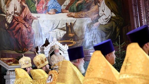 Рождественское богослужение в храме Христа Спасителя Рождественское богослужение в храме Христа Спасителя