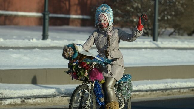 Второй зимний Московский Велопарад