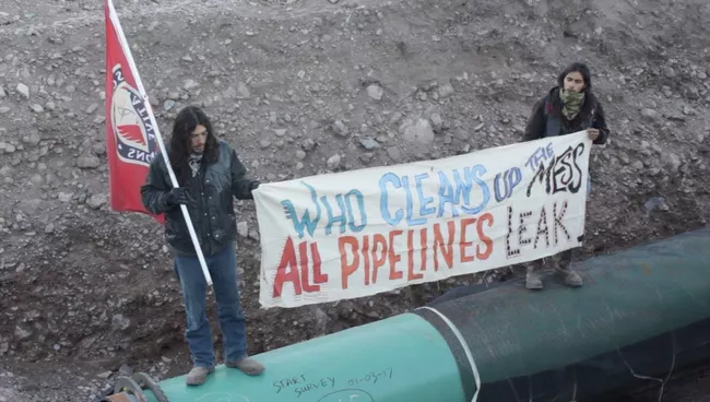 Акция протеста против строительства газопровода компании Trans-Pecos в американском штате Техас. 8 января 2017