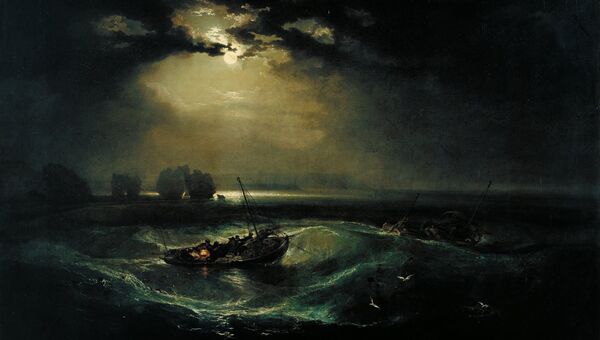 Картина Уильяма Тернера Рыбаки в море