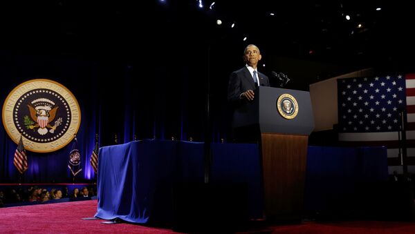 Барак Обама во время прощальной речи в Чикаго. 11.01.2017