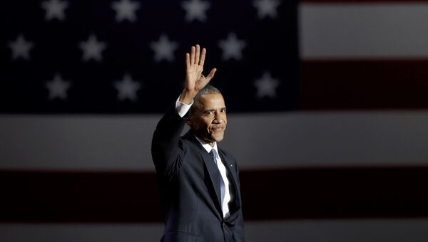Барак Обама во время прощальной речи в Чикаго. Архивное фото