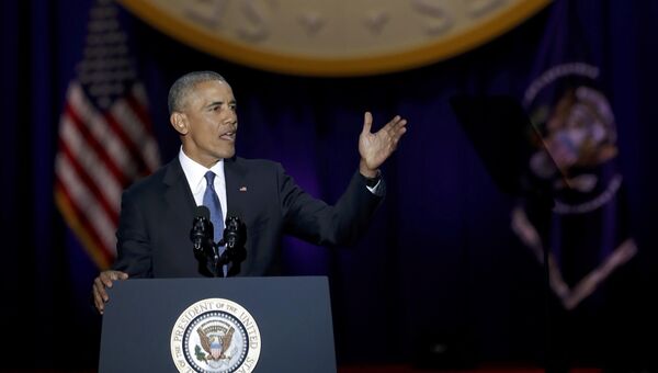 Барак Обама во время прощальной речи в Чикаго. 11.01.2017