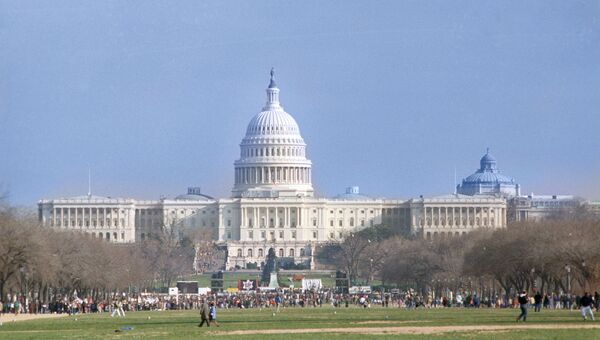 Вид на Капитолий. Вашингтон. Архивное Фото.