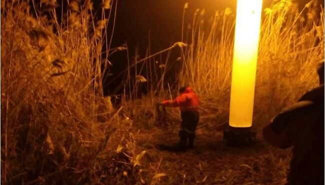 Поиски детей, провалившихся под лед на реке в Краснодарском крае