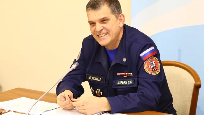 Начальник государственного казенного учреждения города Москвы Московская городская поисково-спасательная служба на водных объектах Василий Марьян. Архив