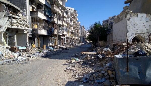Разрушенные дома в освобожденном районе Аль Сукари в Алеппо. Архивное фото