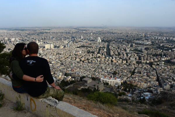 Вид на Дамаск с горы Кассион. Сирия, 05.04.2016