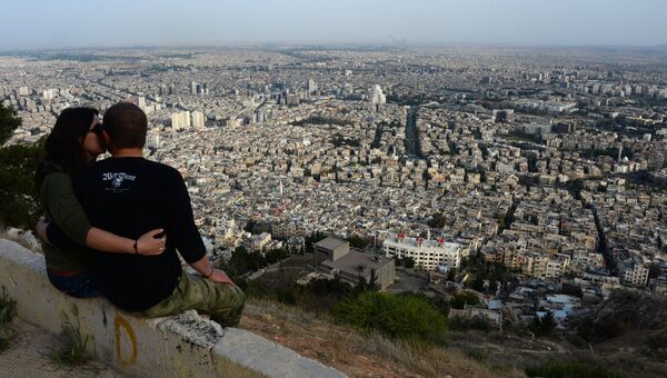 Вид на Дамаск с горы Кассион. Сирия, 05.04.2016