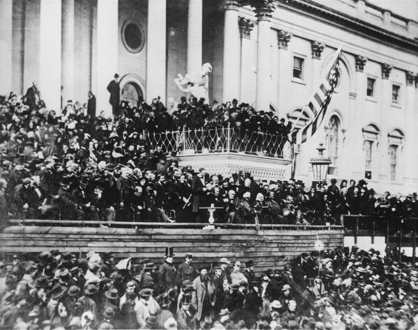 Инаугурация президента Авраама Линкольна, округ Колумбия, США, 1865