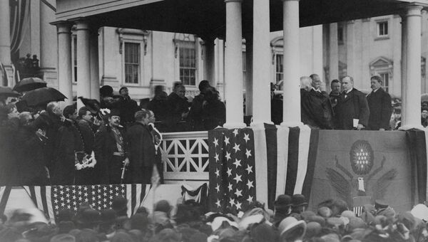 Президент Уильям Мак-Кинли назначен на второй срок, округ Колумбия, США, март 1901