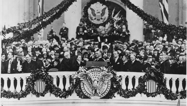 Инаугурация президента Франклина Рузвельта в Вашингтоне, округ Колумбия, США, 1933
