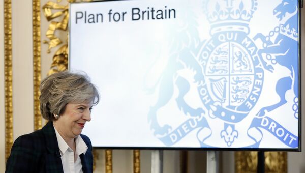Премьер-министр Великобритании Тереза Мэй перед выступлением с речью о предстоящем выходе страны из ЕС. 17 января 2017