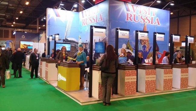 Российский стенд на туристической ярмарке Fitur, открывшейся в Мадриде, Испания