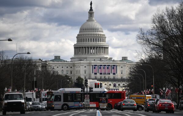 Вид на Капитолий в Вашингтоне