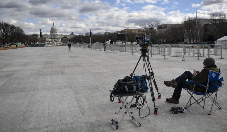 Оператор на Национальной аллее в Вашингтоне 