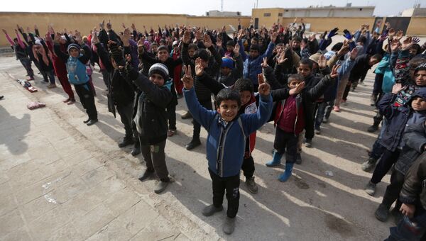 Сирийские дети на севере Алеппо