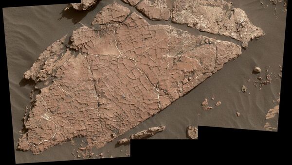 Потрескавшаяся глина, найденная марсоходом Curiosity