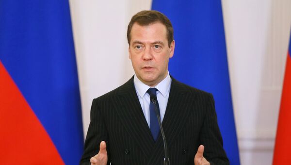Председатель правительства РФ Дмитрий Медведев. Январь 2017