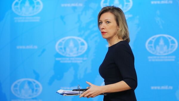 Официальный представитель МИД России Мария Захарова после окончания брифинга по текущим вопросам внешней политики. 19 января 2017