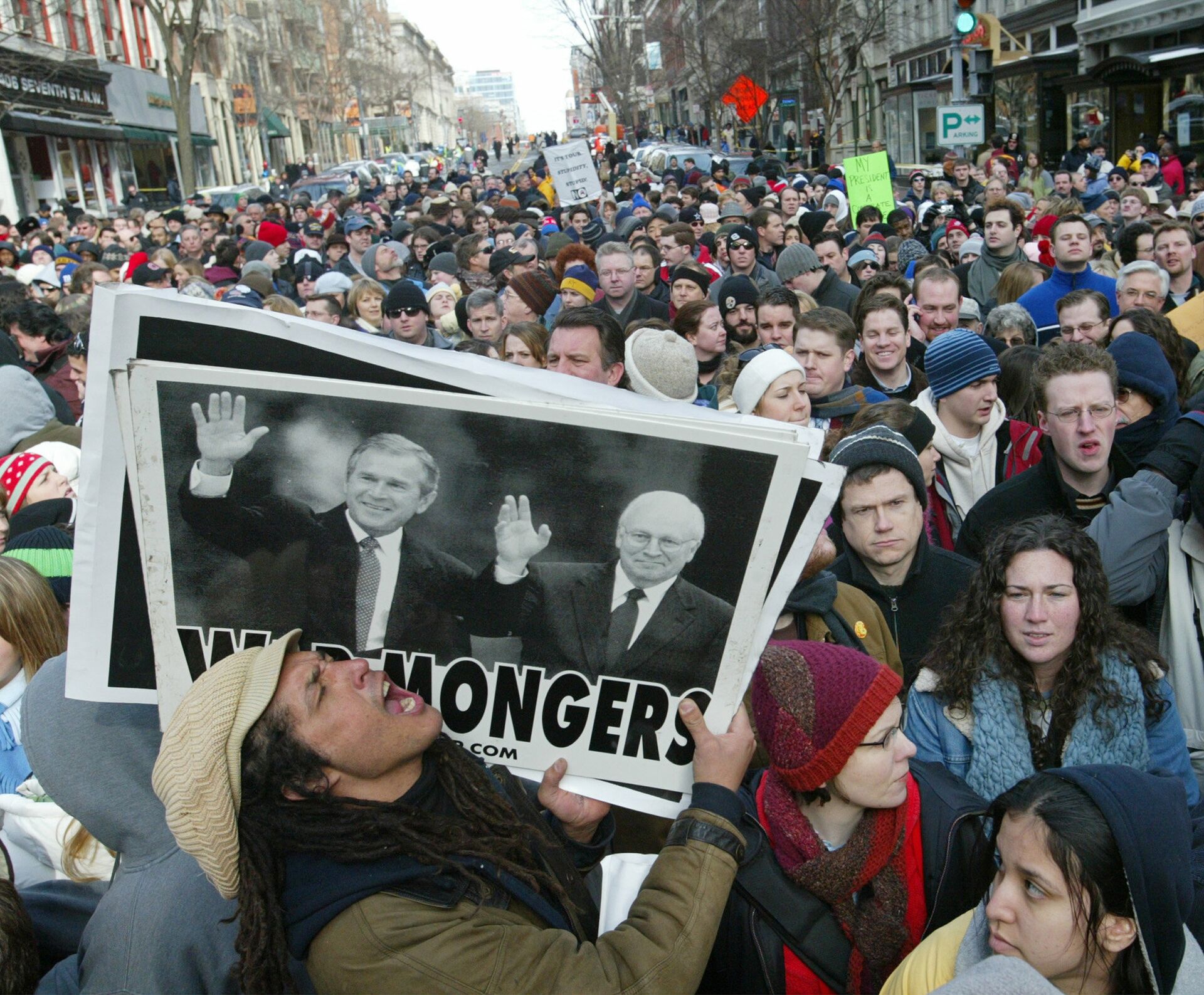 Акция протеста в день инаугурации президента США Джорджа Буша-младшего, 2005 год - РИА Новости, 1920, 15.09.2020
