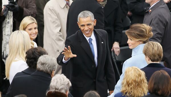 Президент США Барак Обама прибыл на инаугурацию Дональда Трампа. 20 января 2017