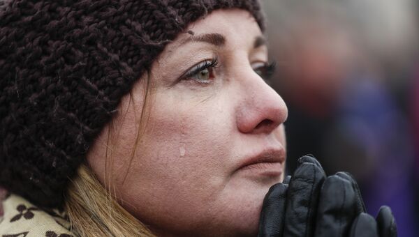 Шерил Эдмондсон плачет во время инаугурации Дональда Трампа. 20 января 2017 года