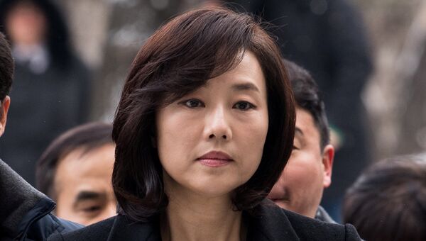 Министр культуры, спорта и туризма Южной Кореи Чо Юн Сун в суде, 20 января 2017